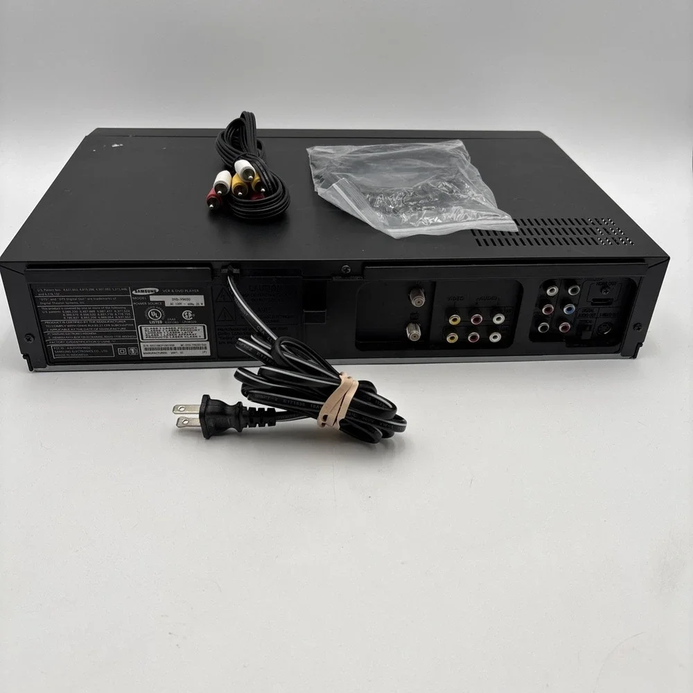 Samsung DVD VHS VCR Combo Player DVD-V9650 HDMI 1080 No Remote w/ Cables TESTED